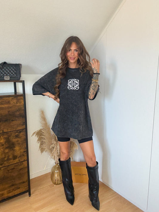 Zoe Dress Washed Grey